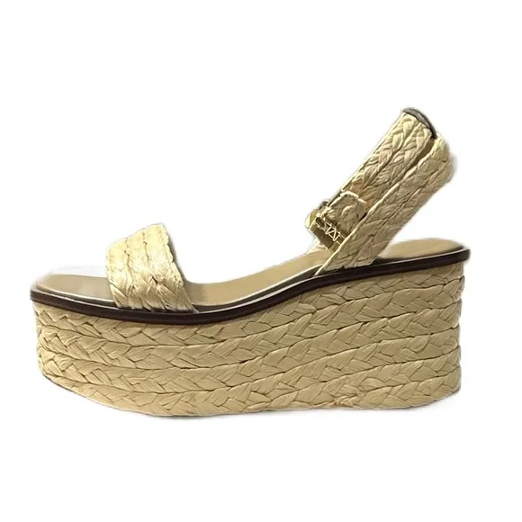 Michael Michael Kors Sandra Straw Platform Sandals - Picture 4 of 13